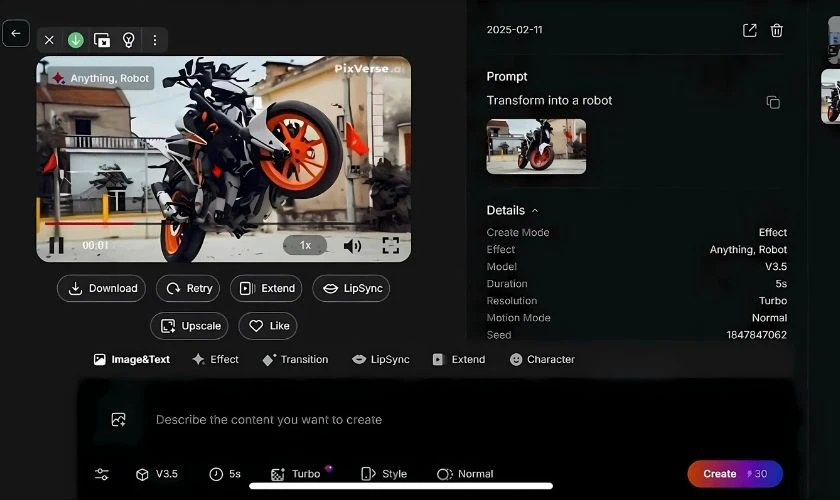 Ưu điểm của Pixverse AI - Tích hợp AI tiên tiến