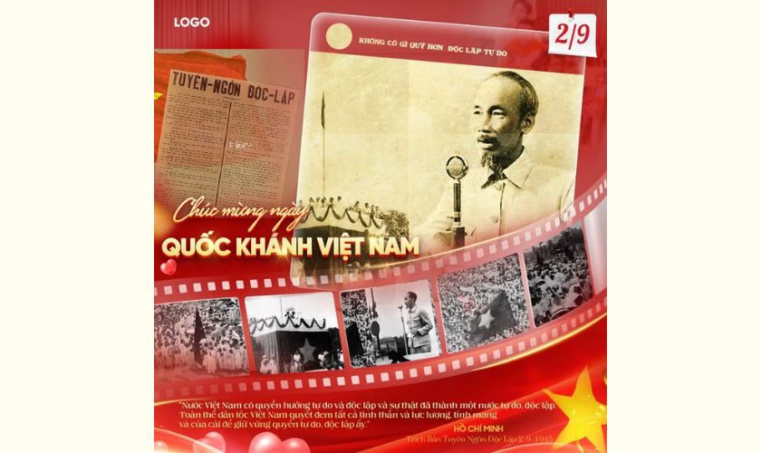 Ảnh Bác Hồ phát biểu