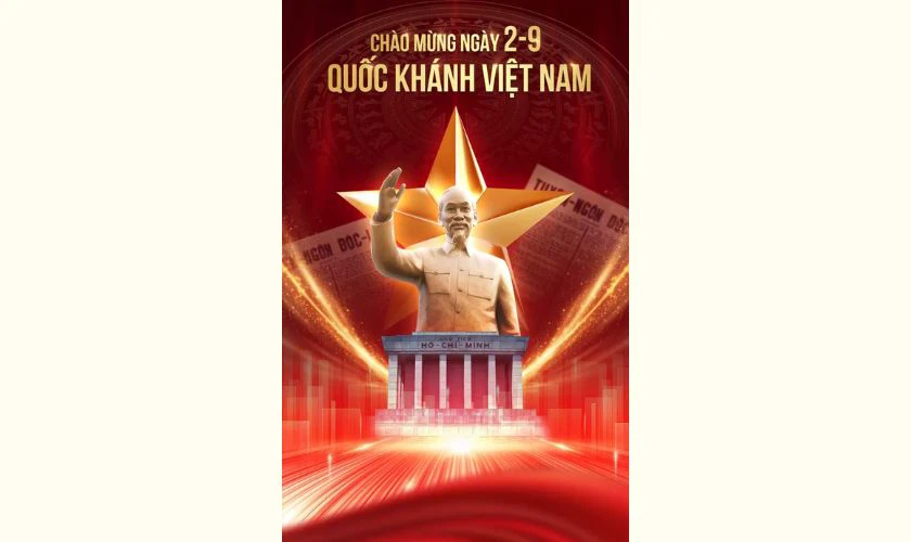 Ảnh chào mừng 2/9 có hình Bác Hồ