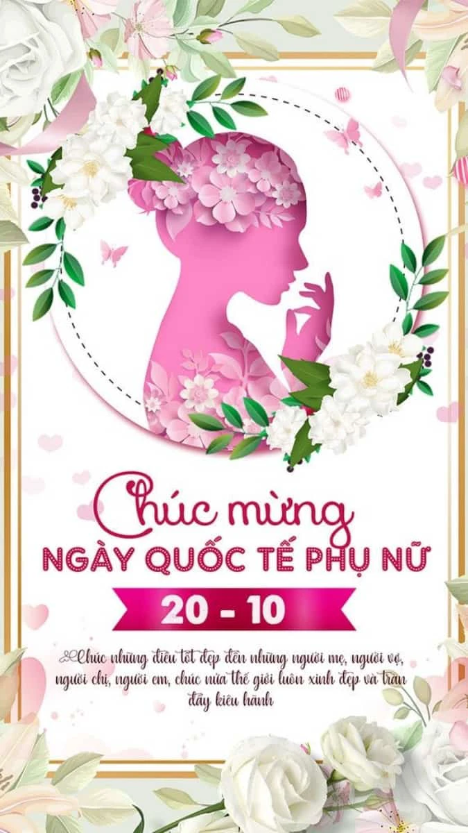 Poster chúc mừng 20/10 cho thương hiệu