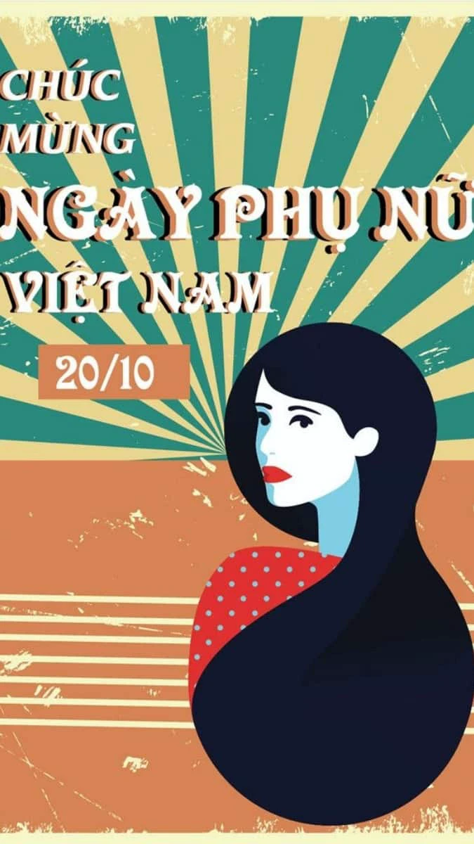 Poster 20/10 cho cửa hàng truyền thống