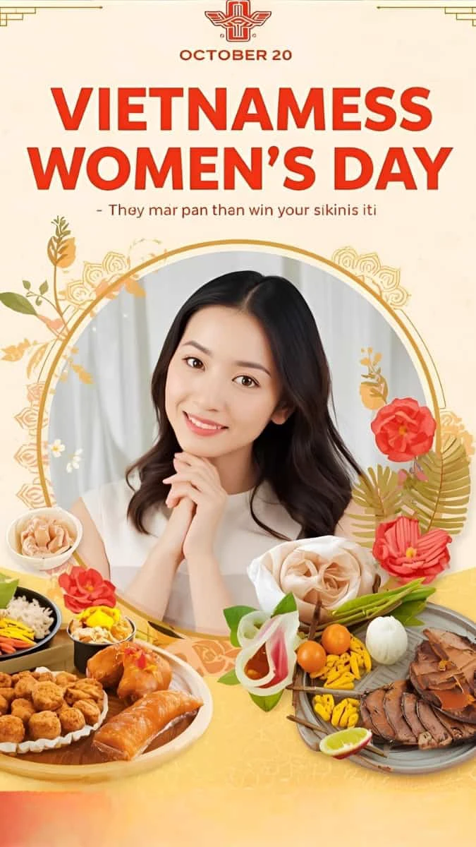Poster ngày 20/10 cho nhà hàng