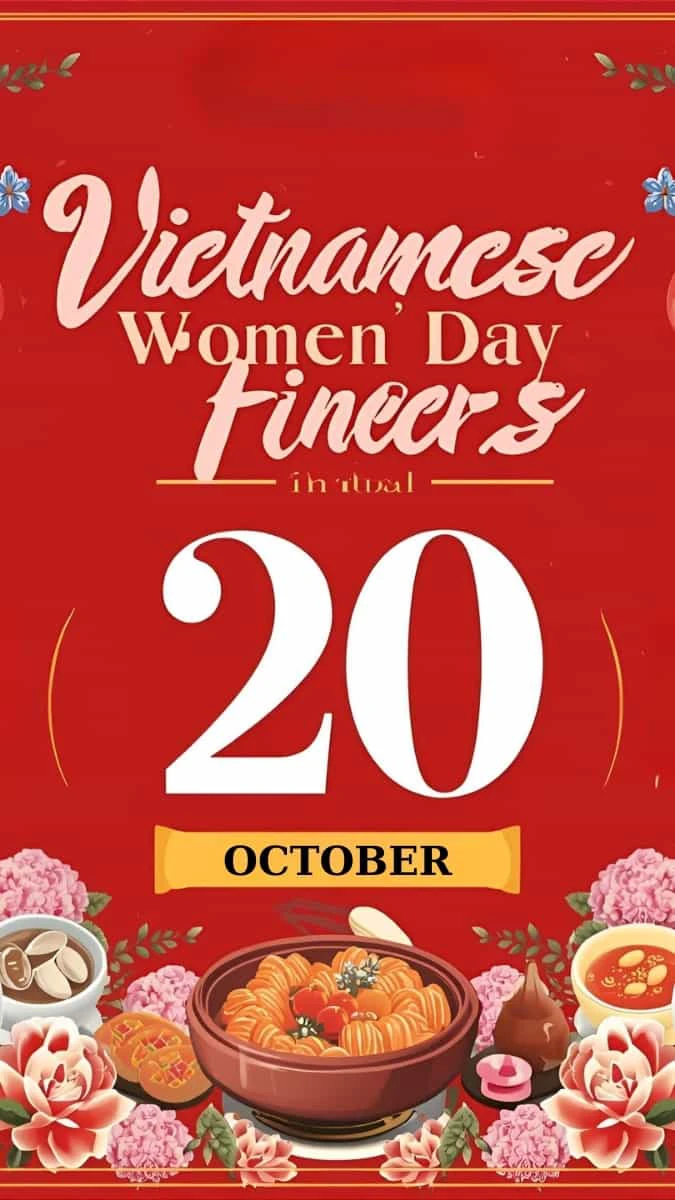 Poster ngày 20/10 cho nhà hàng ý nghĩa