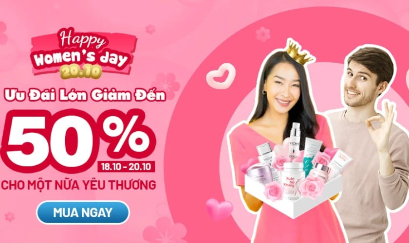Poster sale 20/10 độc đáo đẹp