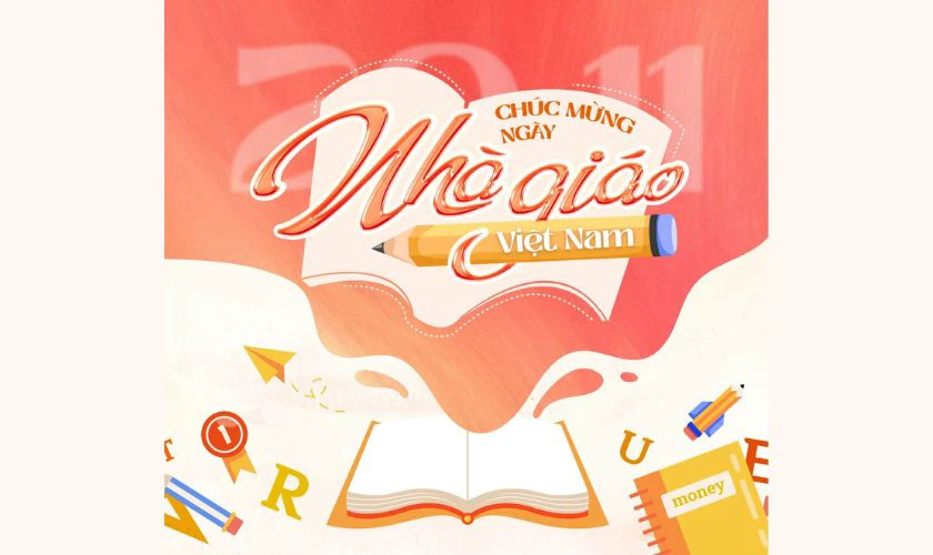 Poster chào mừng 20/11 ngày Nhà giáo Việt Nam