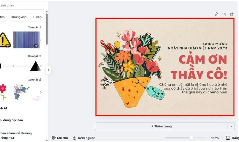 Tùy chỉnh nội dung và hình ảnh