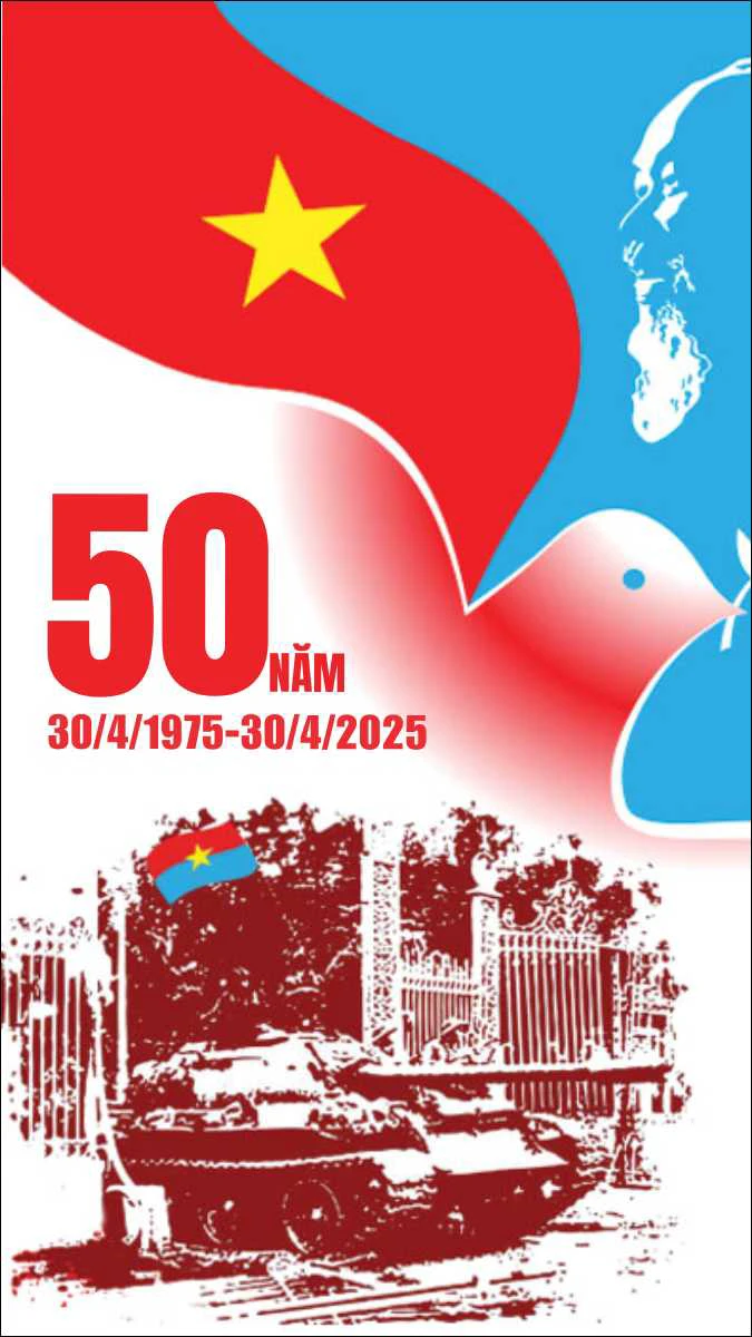 Poster chúc mừng 30/4 sắc nét