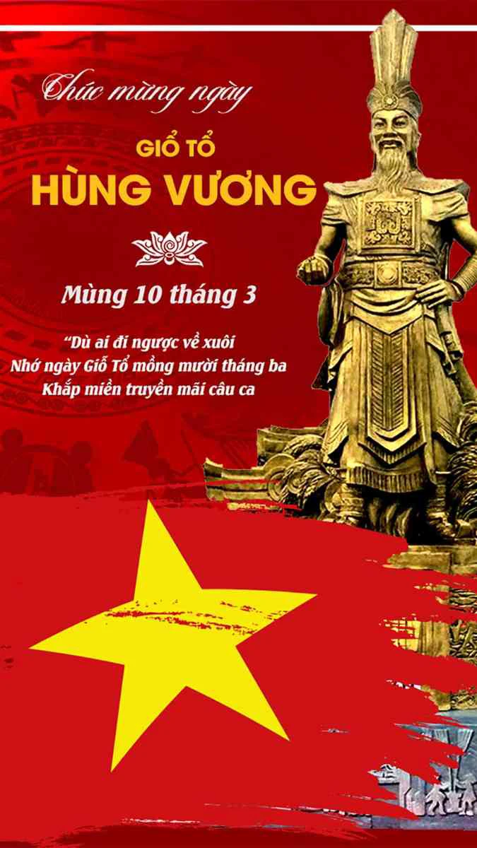 Poster Giỗ tổ Hùng Vương 2026 đẹp, Full HD