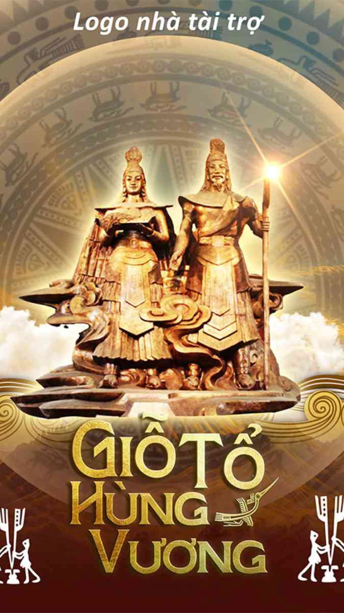 Poster Giỗ tổ Hùng Vương 2026 đẹp mắt ấn tượng