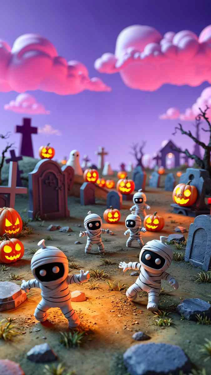Poster Halloween lạ nhưng đáng yêu