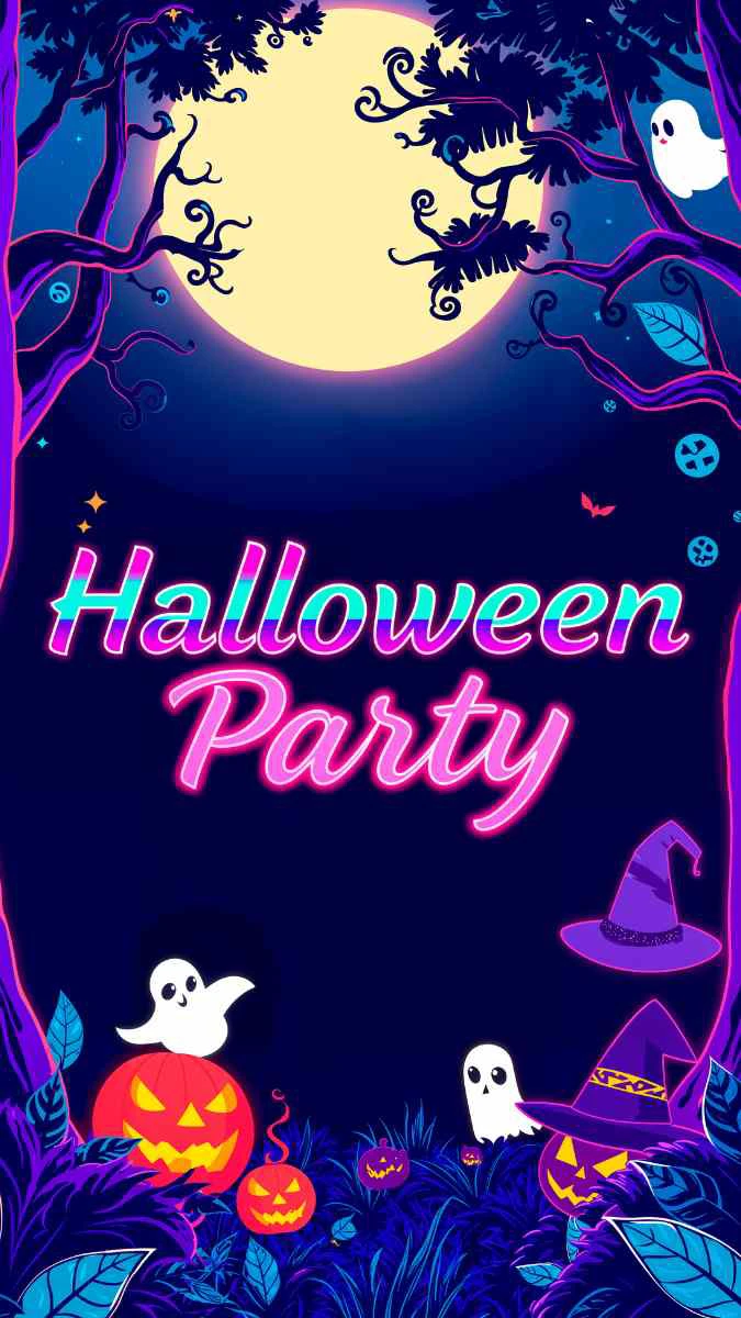 Poster Halloween dọc độc đáo, thu hút