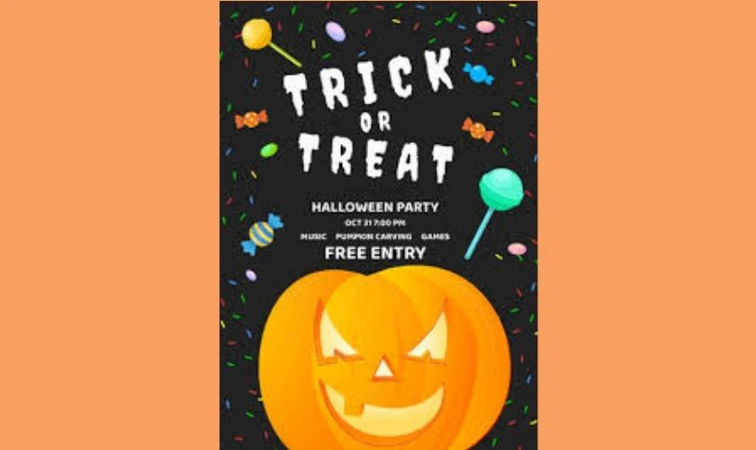 Poster Halloween trick or treat