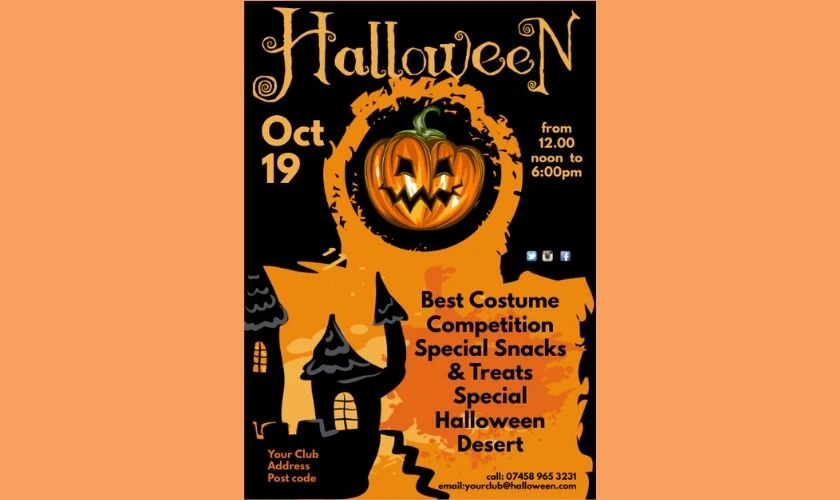 Poster Halloween quái dị
