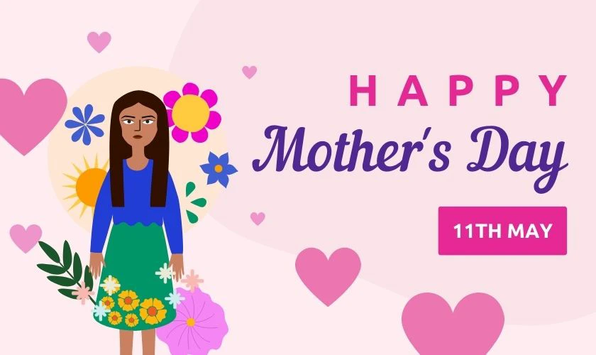 Banner phong cách tối giản với hoa tươi và ánh sáng nhẹ