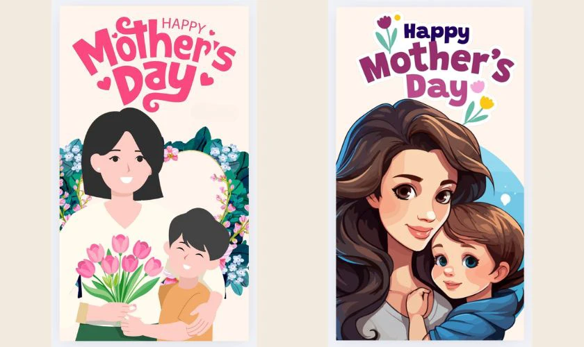 Tấm poster chúc mừng Ngày của Mẹ năm 2025 đầy cảm xúc