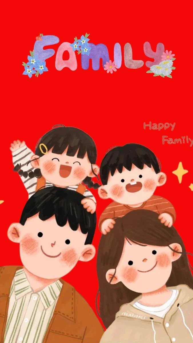 Poster Ngày Gia Đình Việt Nam 28/6 tone màu đỏ