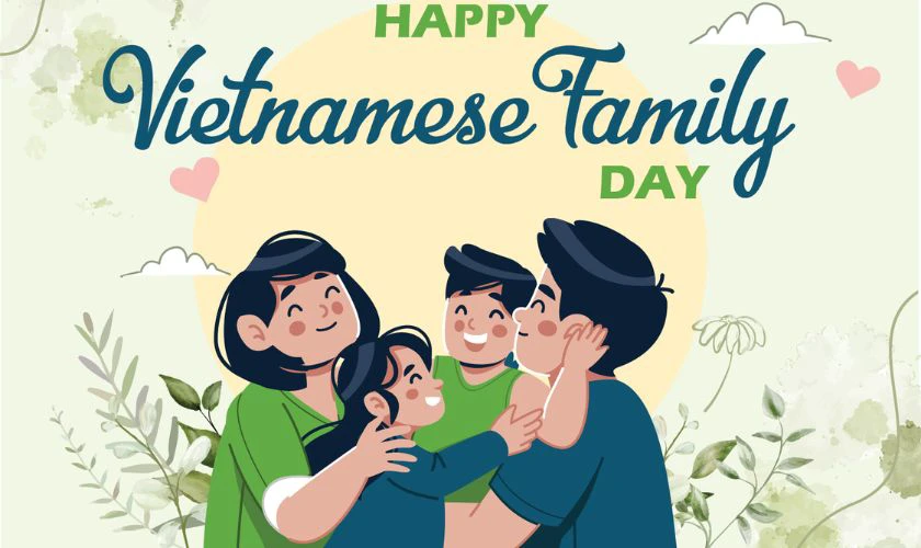 Banner Ngày Gia Đình Việt Nam độc đáo, ấn tượng