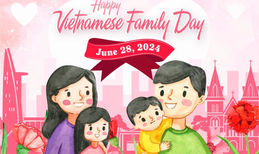 Banner Ngày Gia Đình Việt độc đáo, ấn tượng