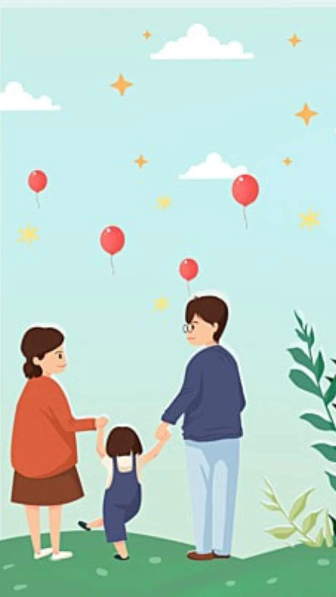 Poster Ngày Gia Đình Việt Nam 28/6 tone màu xanh hi vọng, đẹp