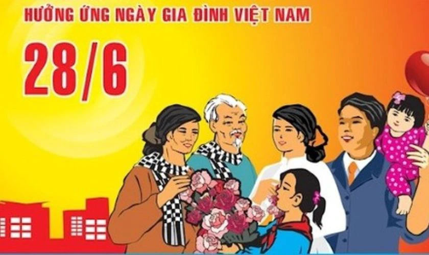 Banner Ngày Gia Đình Việt độc đáo