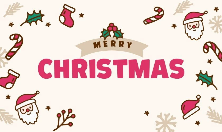 Poster Noel dễ thương, đáng yêu