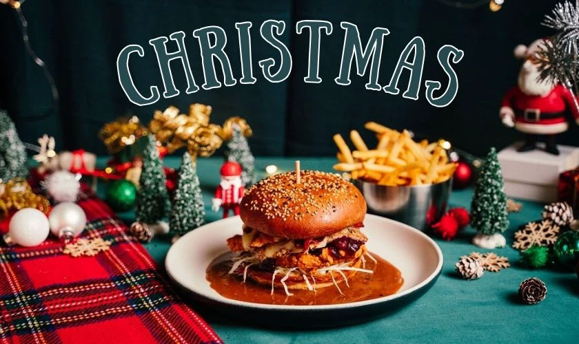 Poster Noel cho nhà hàng ấn tượng