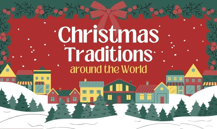 Poster Noel tone màu đỏ