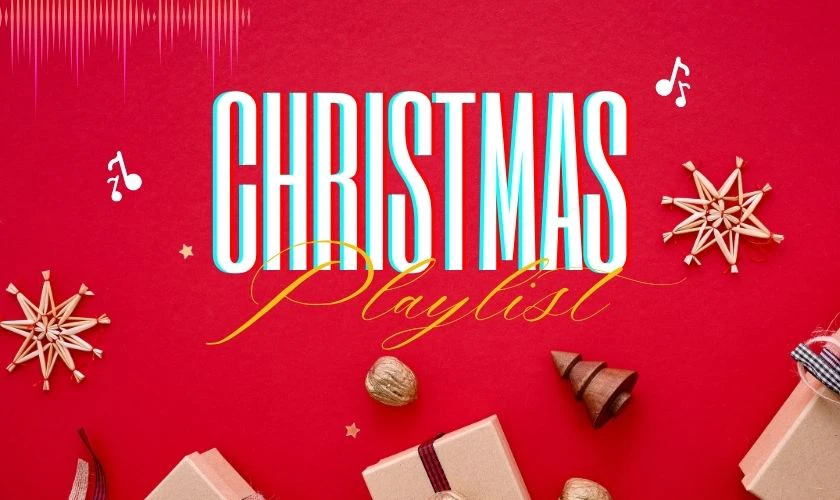 Ý tưởng poster Noel tone màu đỏ