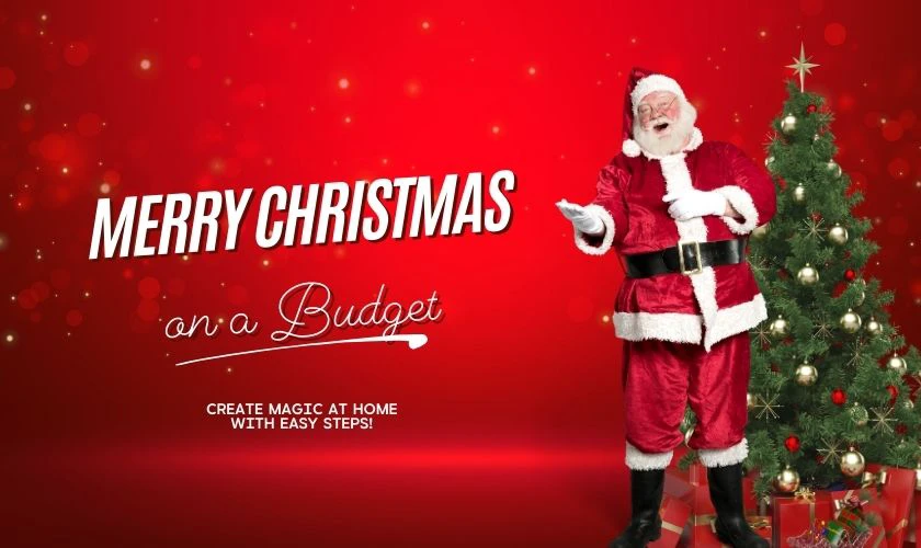 Mẫu poster Noel tone màu đỏ