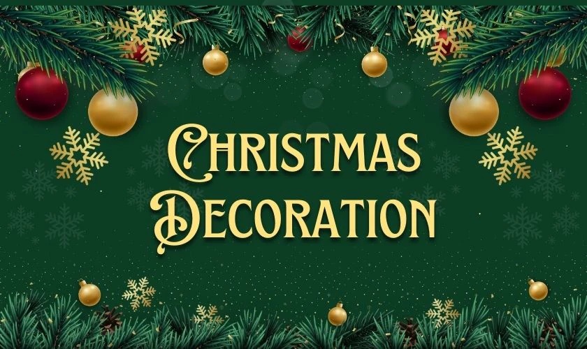 Poster Giáng sinh tone xanh lá