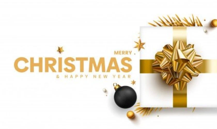 Poster Noel tone màu trắng