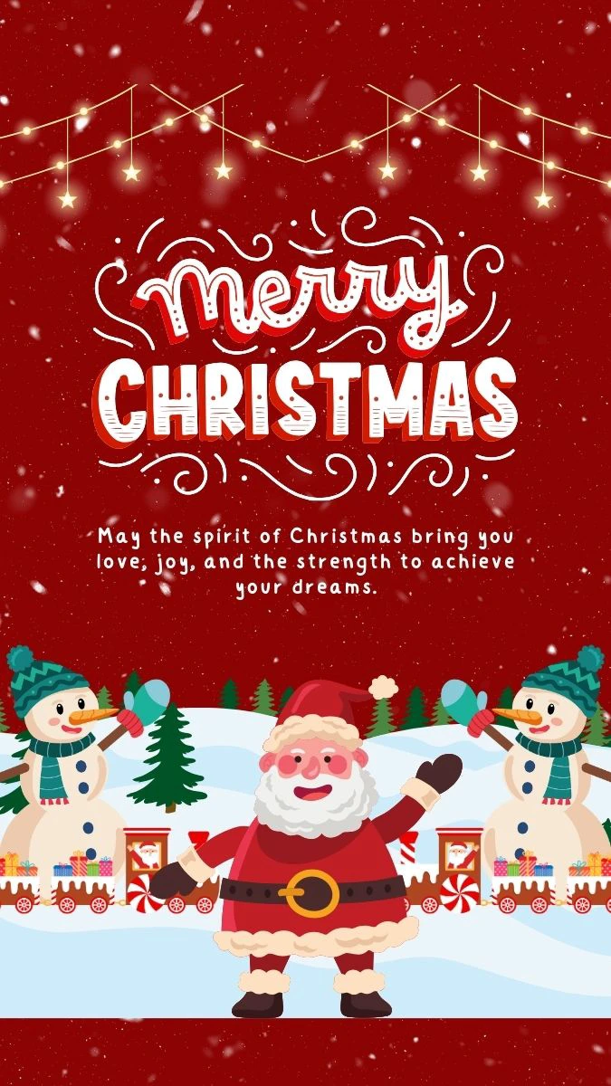 Poster Noel dạng dọc độc đáo, ấn tượng