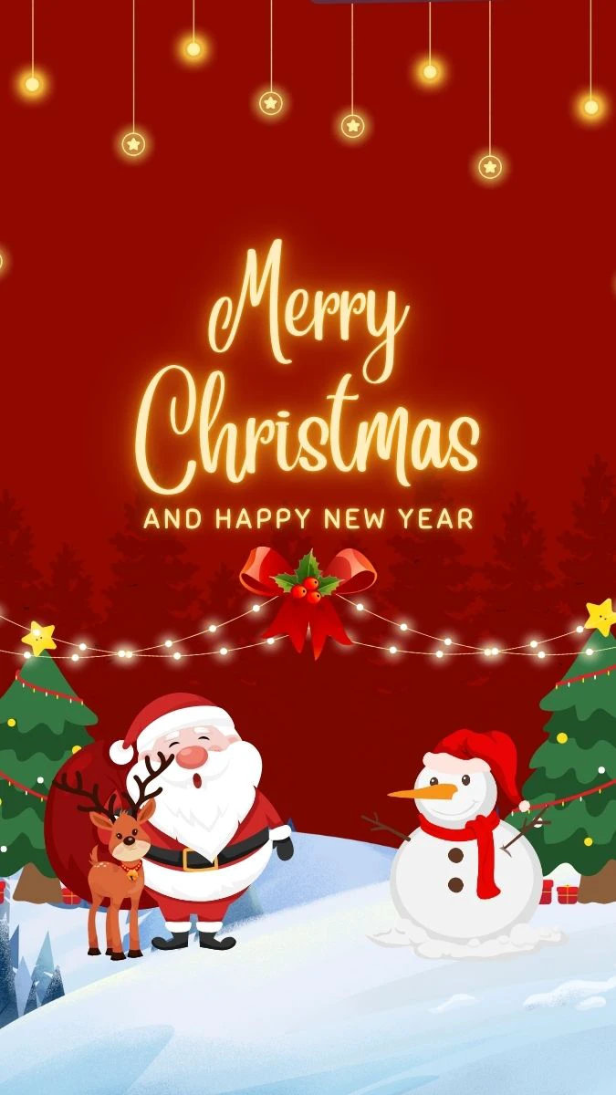 Poster Giáng sinh dạng dọc độc đáo, ấn tượng