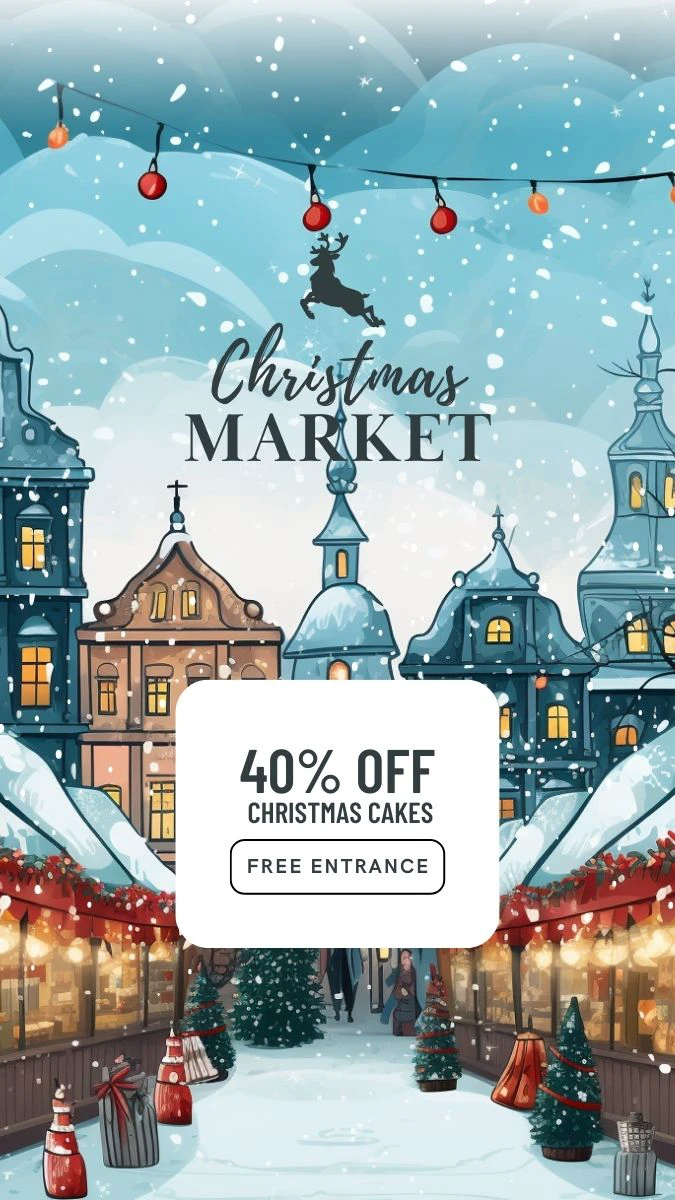 Poster Giáng sinh dạng dọc độc đáo