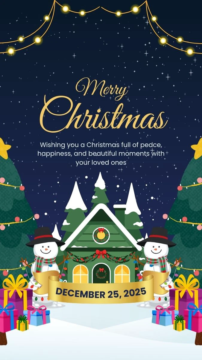 Poster mùa Giáng sinh dạng dọc độc đáo, ấn tượng