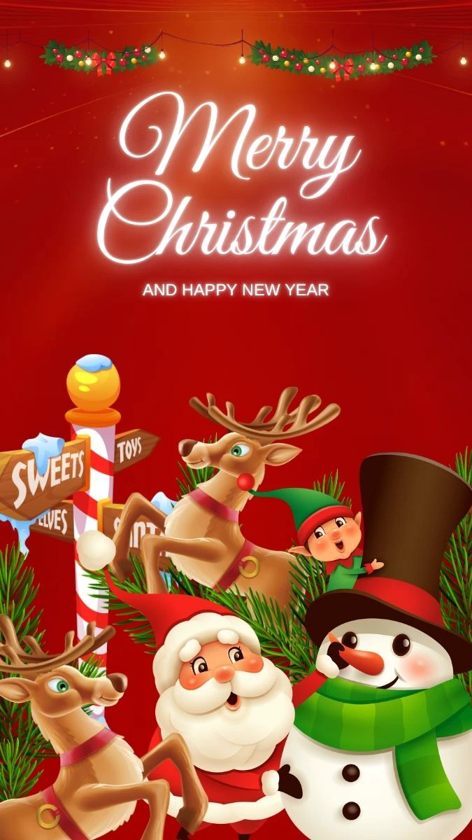 Ý tưởng poster Giáng sinh dạng dọc độc đáo, ấn tượng