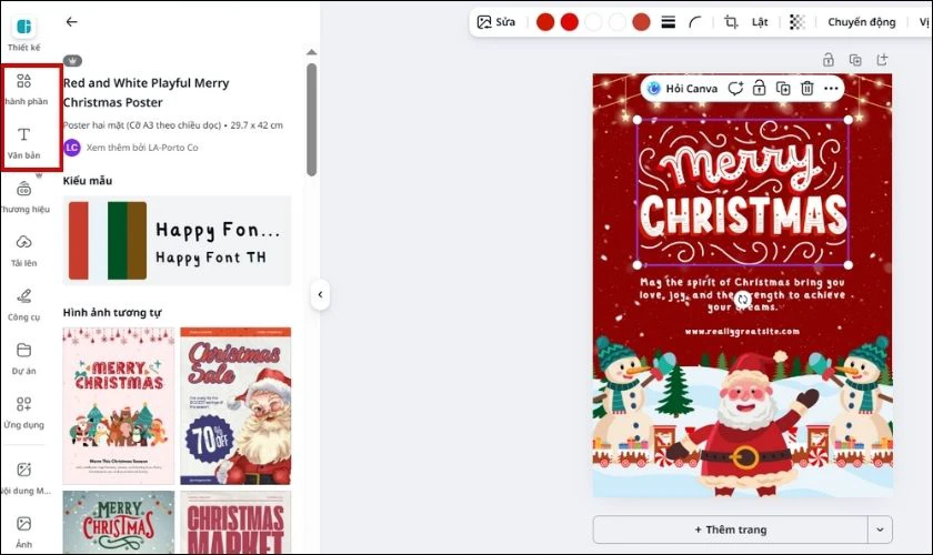 Chỉnh mẫu poster theo sở thích