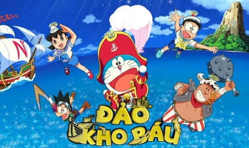 Poster Doraemon movie Đảo Kho Báu được ra mắt năm 2018