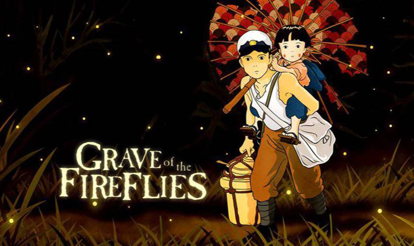 Poster phim hoạt hình đình đám Grave of the Fireflies