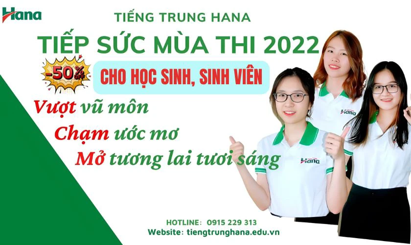 Tiếng Trung Hana ưu đãi mùa thi