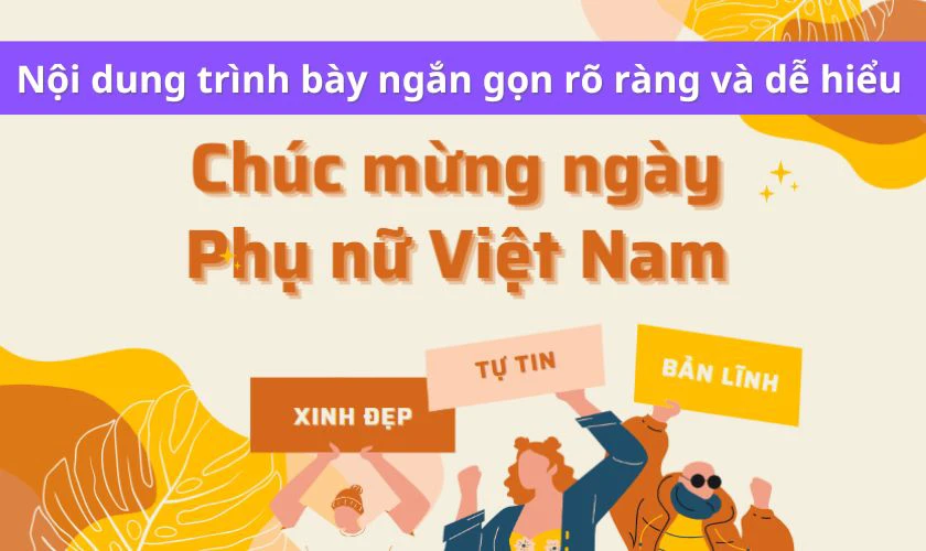 Tiêu chí khi thiết kế PowerPoint ngày 20/10 - Nội dung rõ ràng