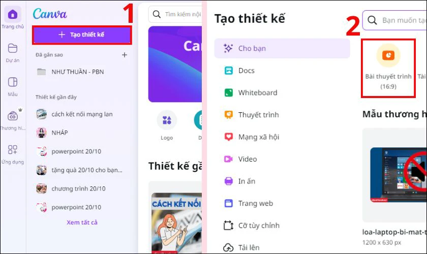 Cách thiết kế PowerPoint 20/10 đẹp trên Canvas