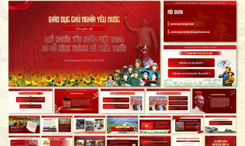Hình nền thuyết trình chủ đề ngày thống nhất đất nước