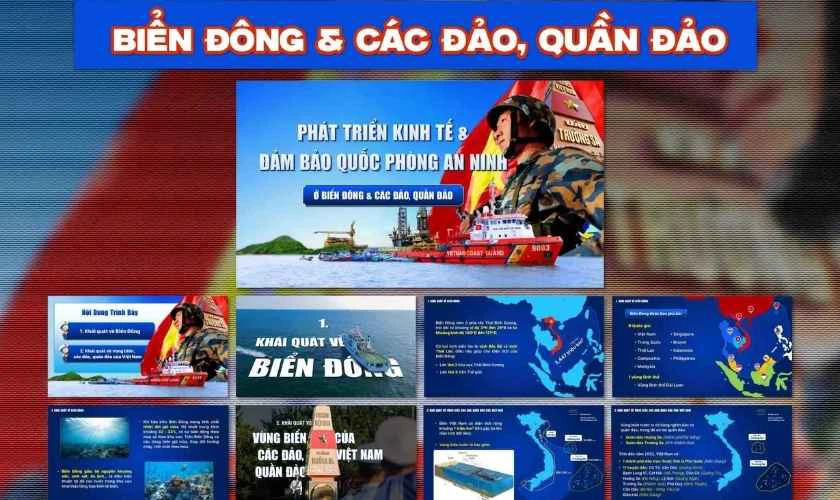 Mẫu trình chiếu bài giảng về biển đảo