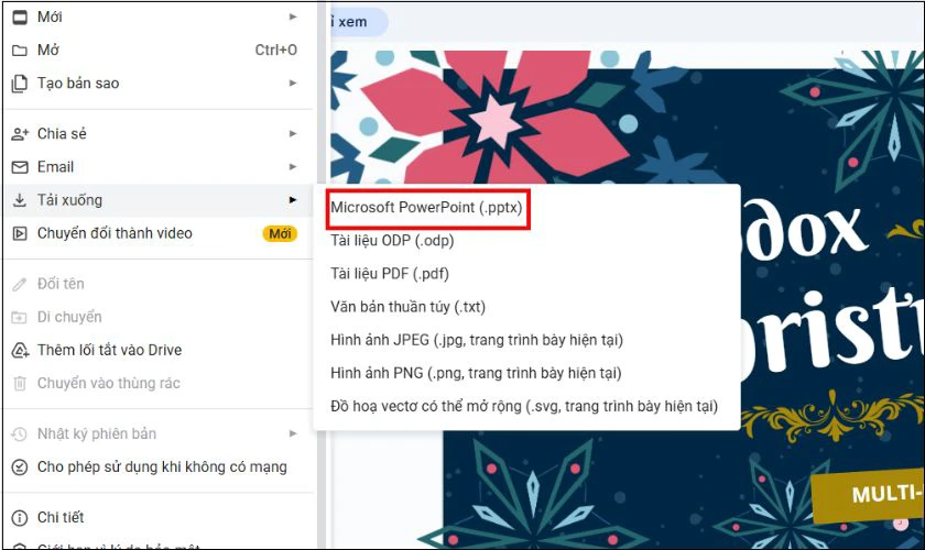 Cách tải và sử dụng PowerPoint Giáng sinh