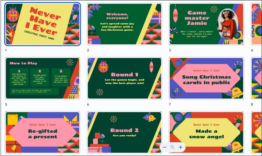 Mẫu game Giáng sinh PowerPoint thú vị, hấp dẫn
