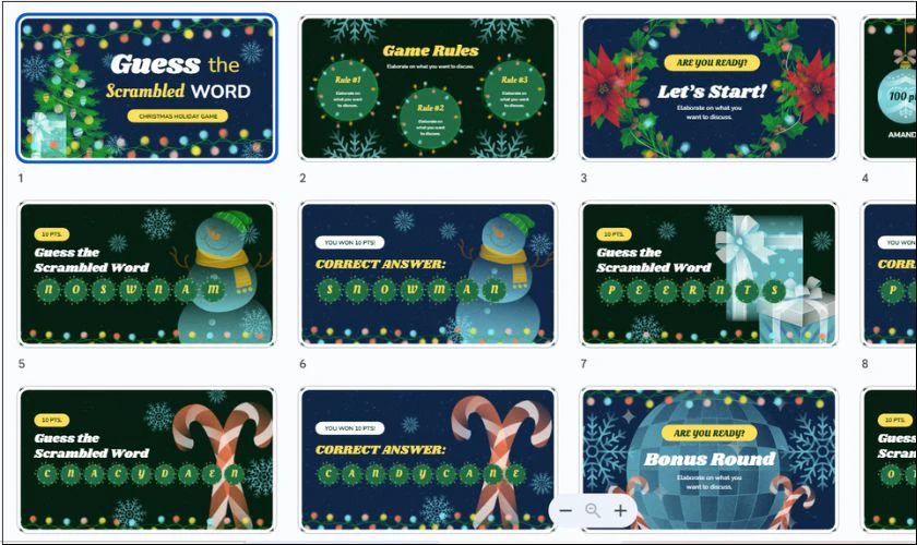 Mẫu game Noel PowerPoint thú vị, hấp dẫn