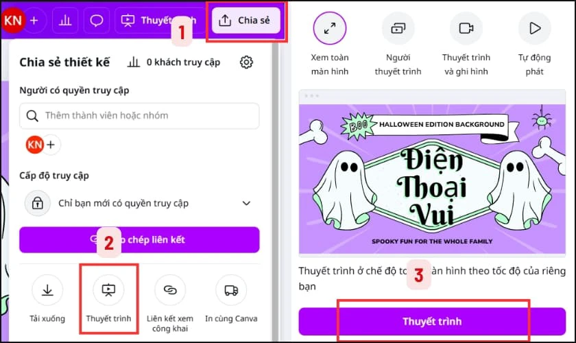 Chỉnh sửa nội dung và hình ảnh trong PowerPoint Halloween