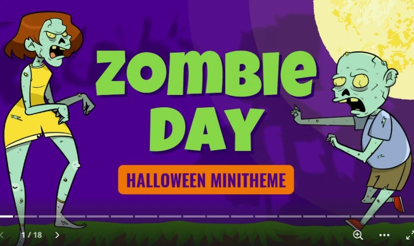 Powerpoint Halloween zombie