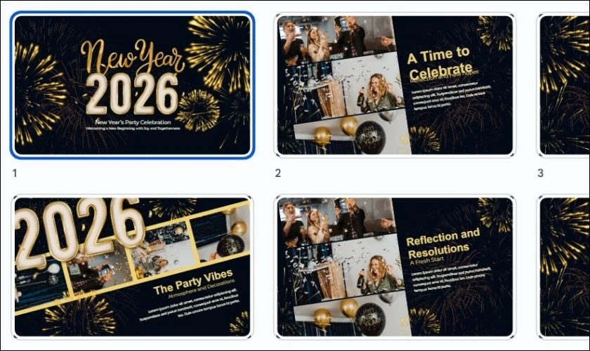 PowerPoint Tết 2026 chủ đề chúc mừng năm mới